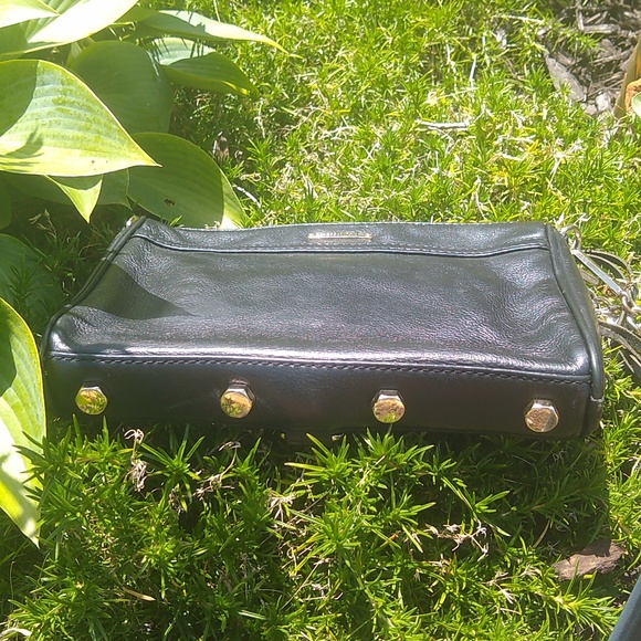 Rebecca Minkoff Mini M.A.C Black Leather Crossbody Bag - Picture 6 of 15